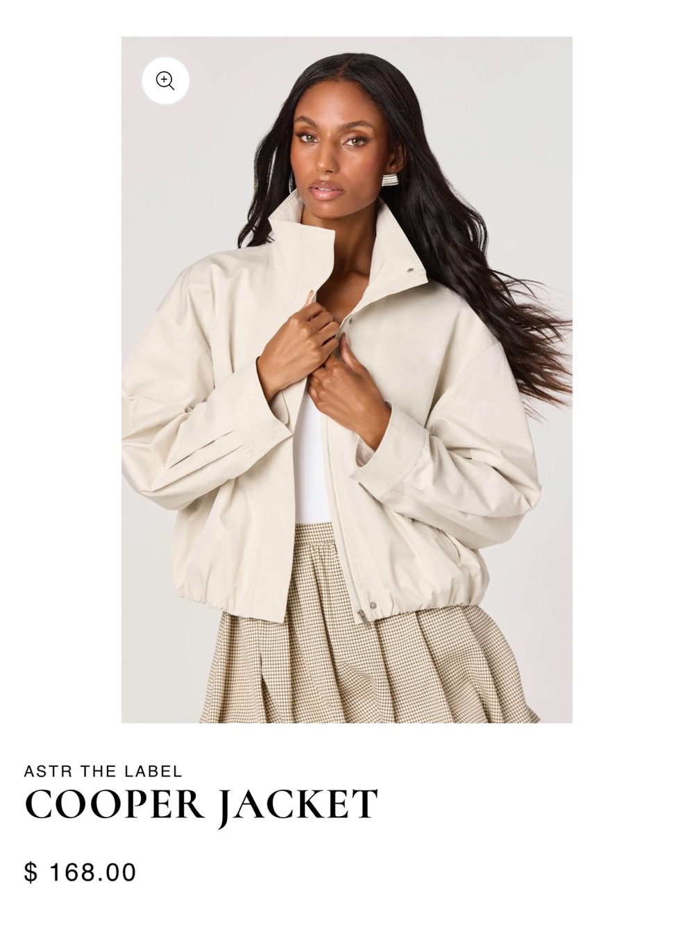 ASTR the Label Cooper Jacket in Bone XS